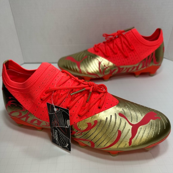 New Puma Future Z 2.4 Neymar JR FG AG Coral Gold Soccer Cleat Men’s 7,11 - Picture 1 of 14